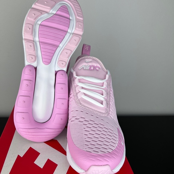 New Nike Air Max 270 GS Sneakers Pink White CV9645-600 - Picture 5 of 7